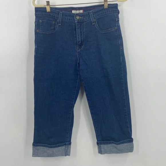 Levi’s 515 jean capri cuffed 5 pockets Size 8 - Picture 1 of 15